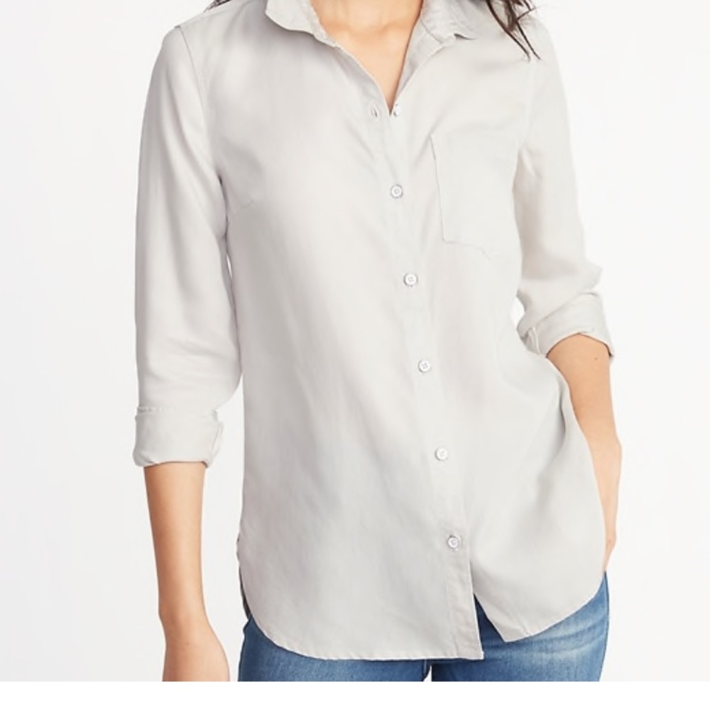 Women’s Ivory Old Navy Tencel Shirt